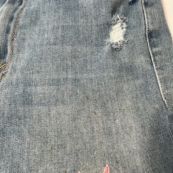 Mother high Waisted Looker Crop Denim Jeans In Chatterbox Embroidered Size 28 - Picture 9 of 15